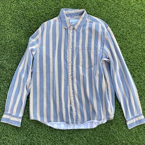 Mens Urban Outfitters striped button down shirt